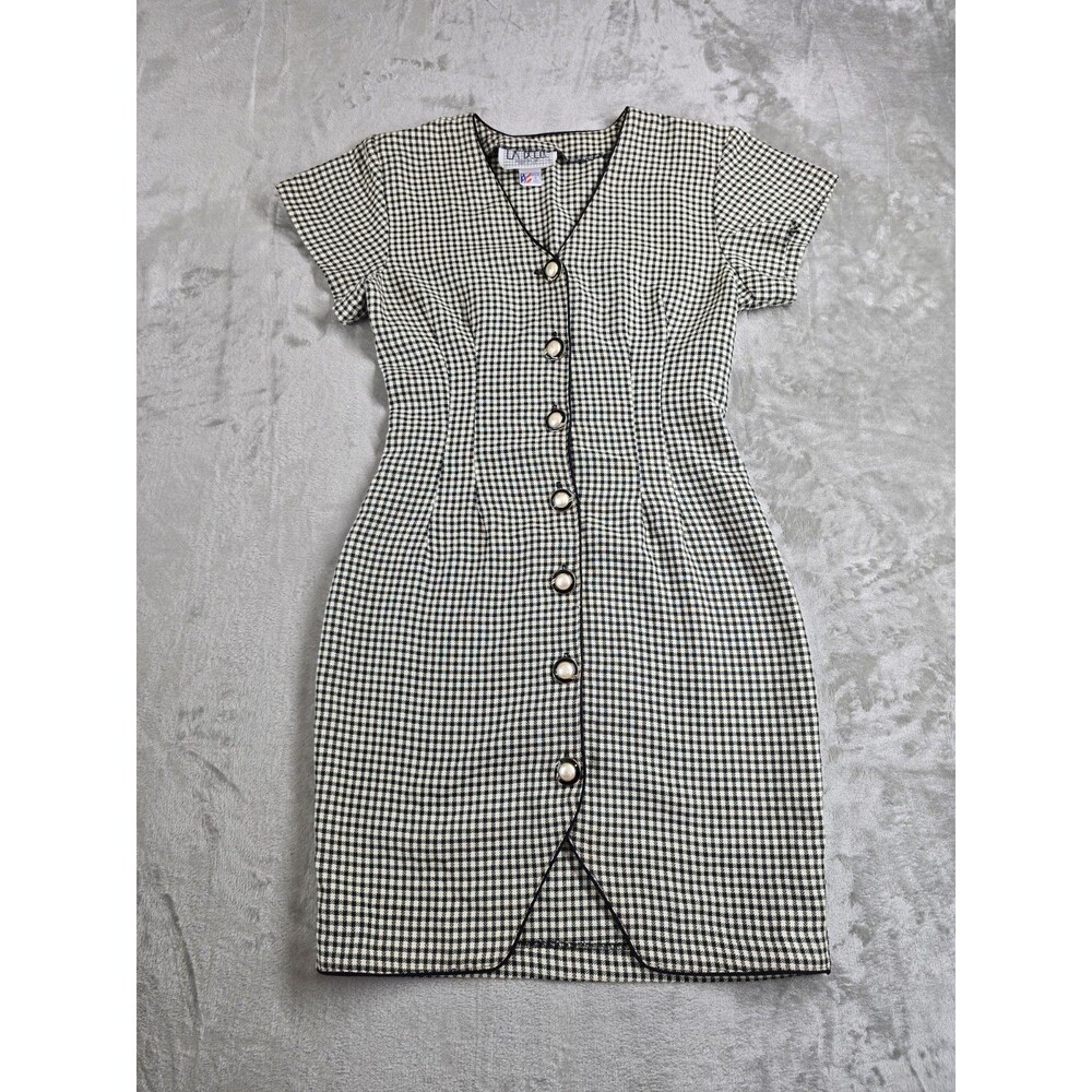 La Belle Womens Dress Size 5 Vintage 1990s Houndstooth